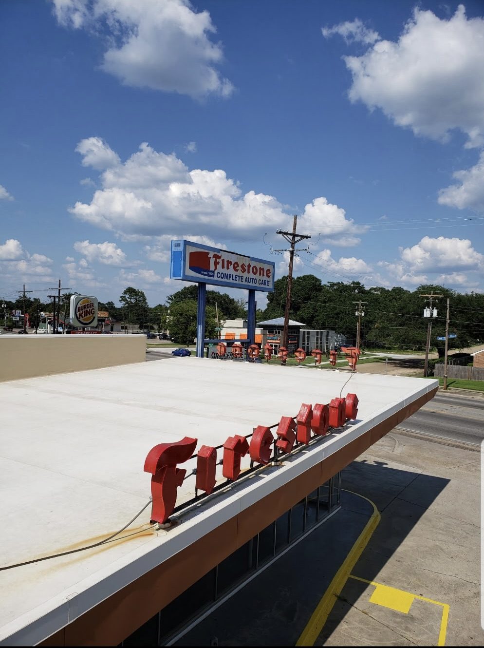 Firestone Complete Auto Care signage and fascia work in progress