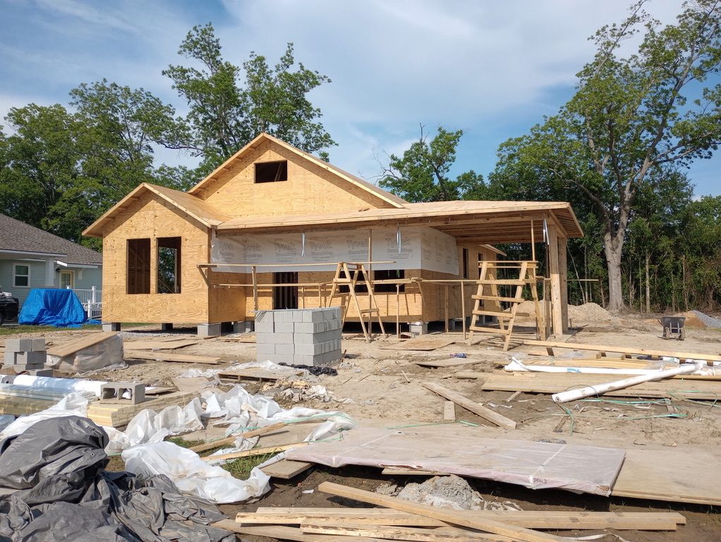 New home framing and exterior sheathing in Baton Rouge, LA